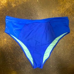 royal blue high waisted bikini bottom